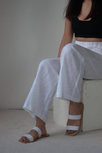 The Tara Sandal White - KEES COLLECTION