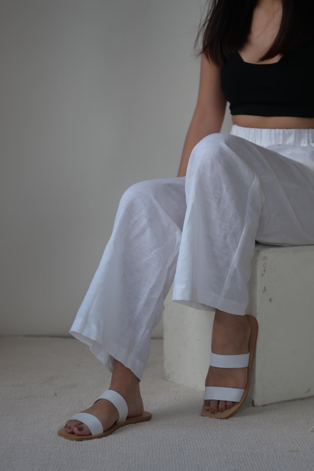 The Tara Sandal White - KEES COLLECTION