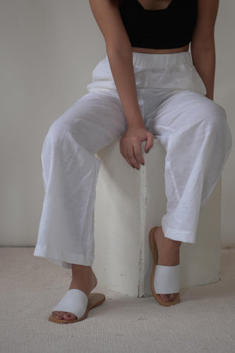 The Lora Sandal White - KEES COLLECTION