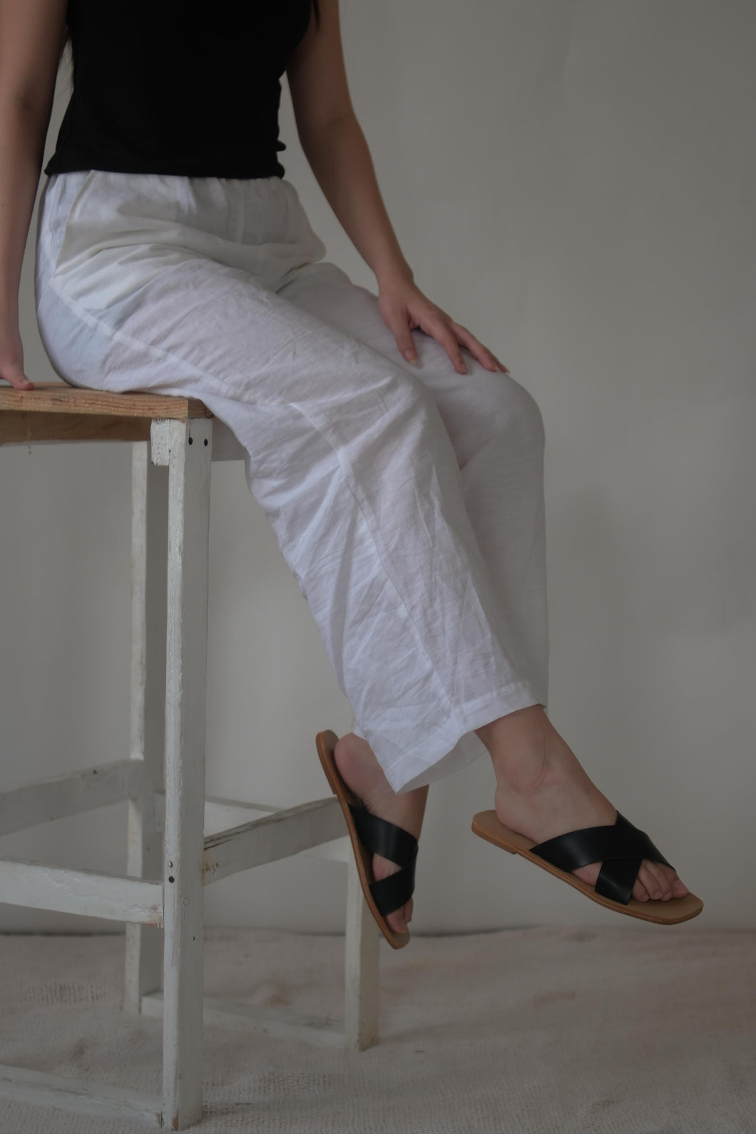 The Evia Sandal Black - KEES COLLECTION