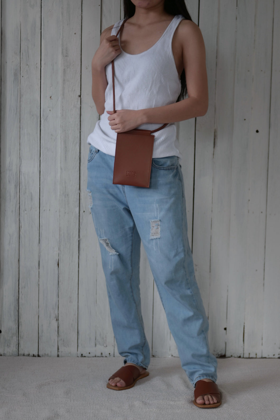The Sim Phone Sling Brown - KEES COLLECTION